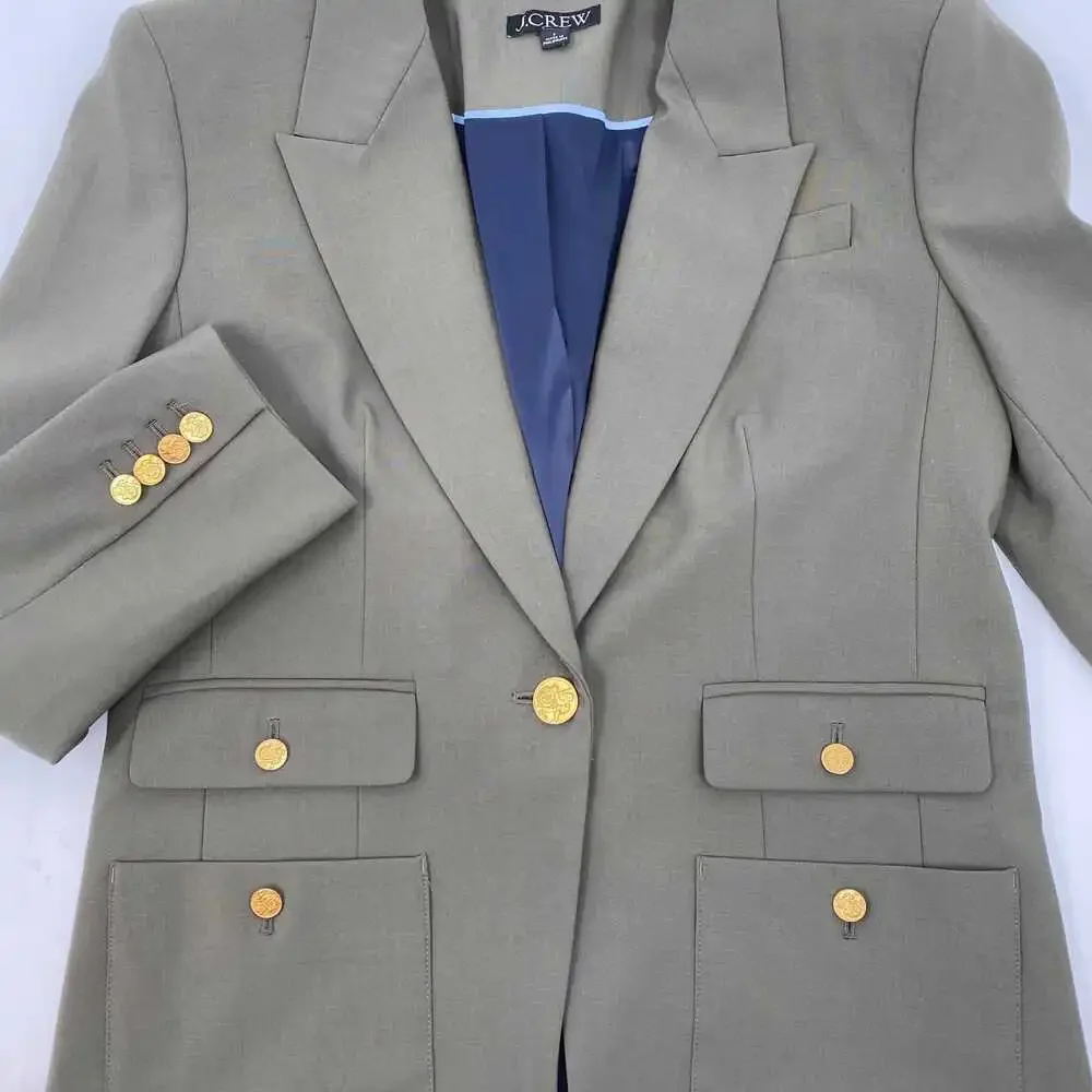 J. Crew Green Tollegno 1900 Wool Blazer | Women’s Regular 2